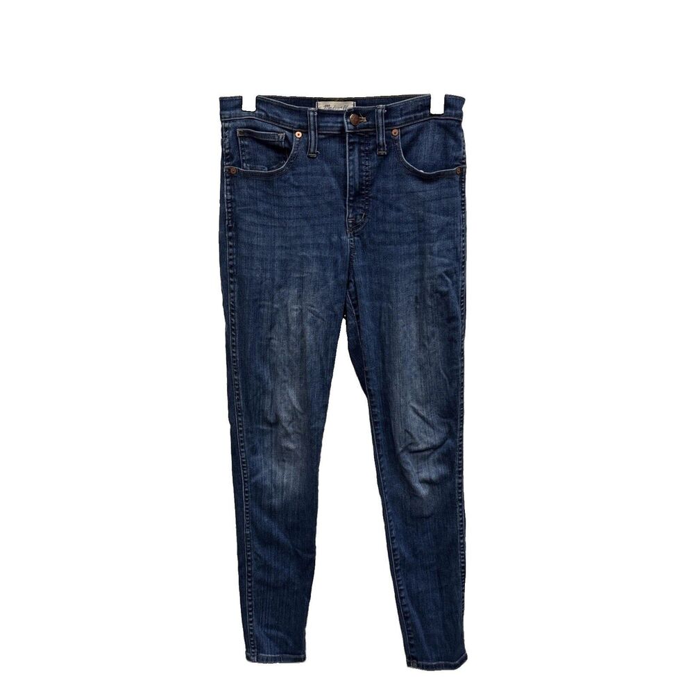 Madewell Blue Medium Wash Denim  10" High Rise Skinny Jeans Women 28 Cotton